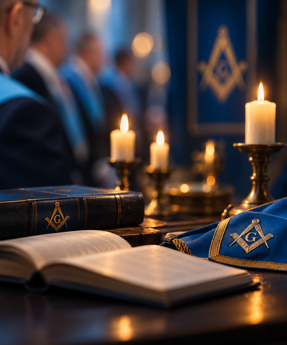 Broeders binnen Loge De Ster in het Oosten